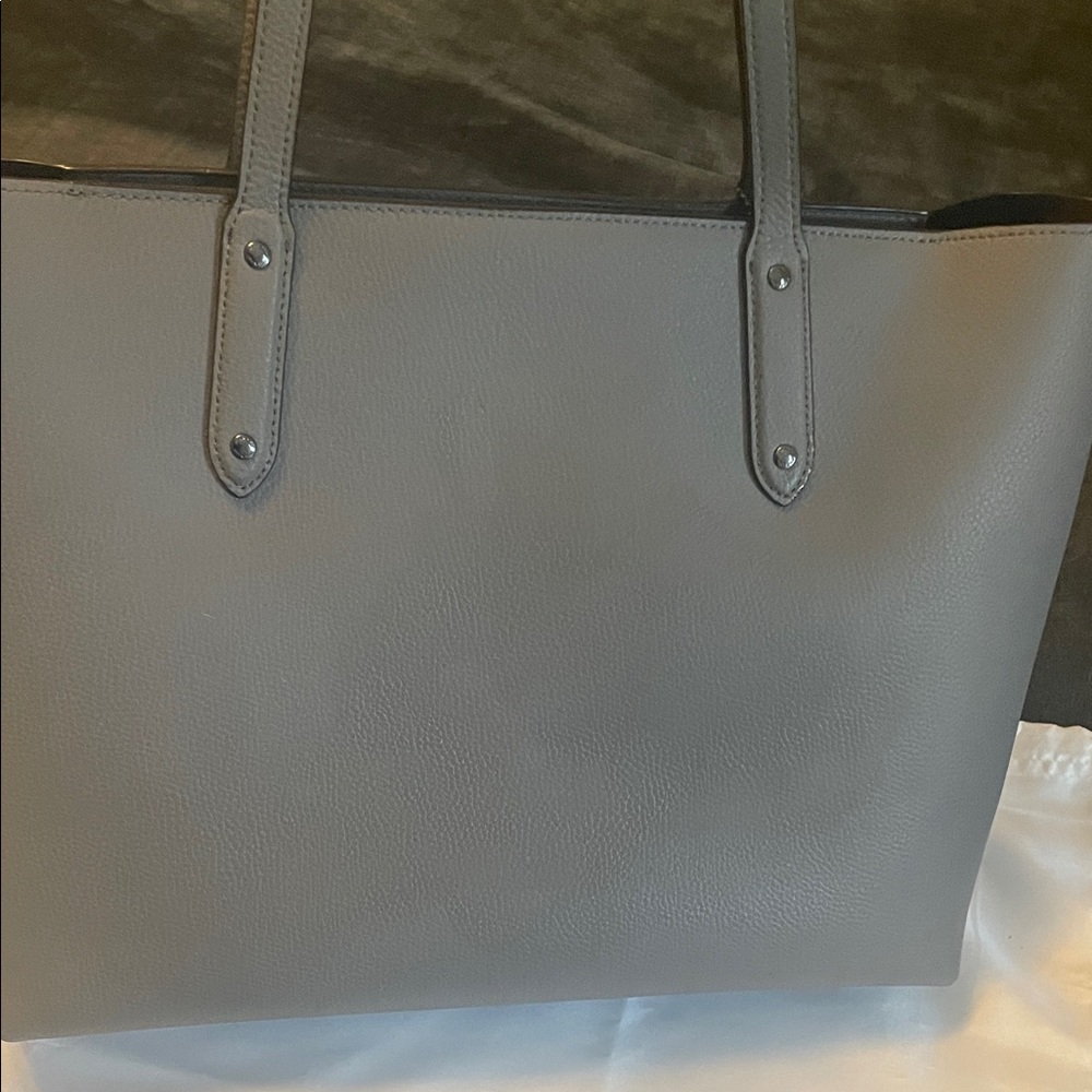 Coach Charcoal Leather Tote - Picture 5 of 10